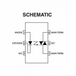 MOC3020 Optoacoplador Con Salida a Triac
