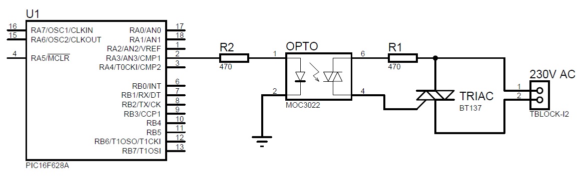 MOC3022 Optoacoplador Con Salida a Triac