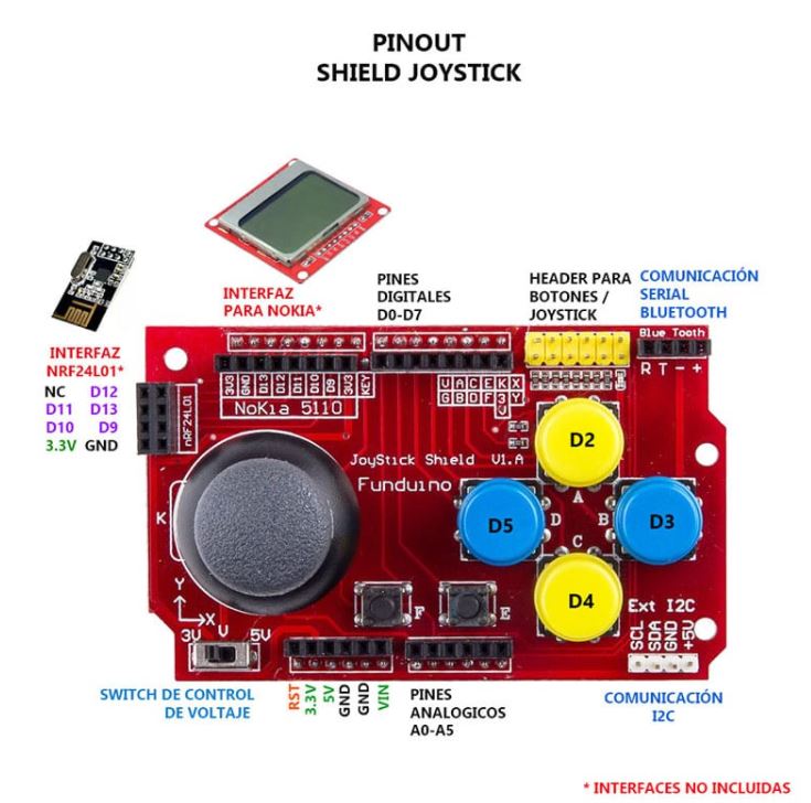 Módulo Shield Joystick Con Botones