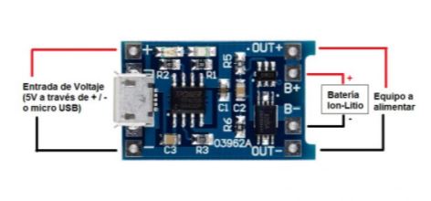 Módulo TP4056 Cargador De Batería Con Protección