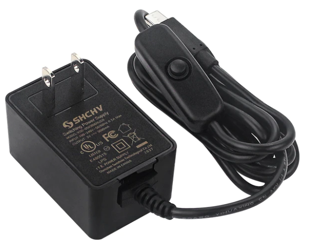 SHCHV-fuente de alimentación para Raspberry Pi 4, 5V, 3A