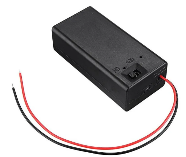 PORTAPILAS x2 R6 (AA) con tapa e interruptor : : Electrónica