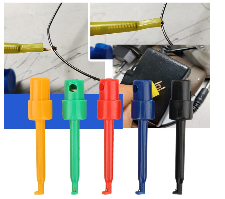 Mini gancho minigancho sujetador de prueba individual, brighttea mini msd sonda de prueba para pruebas electrónicas, grabador IC, Clip de cocodrilo redondo de gran tamaño,