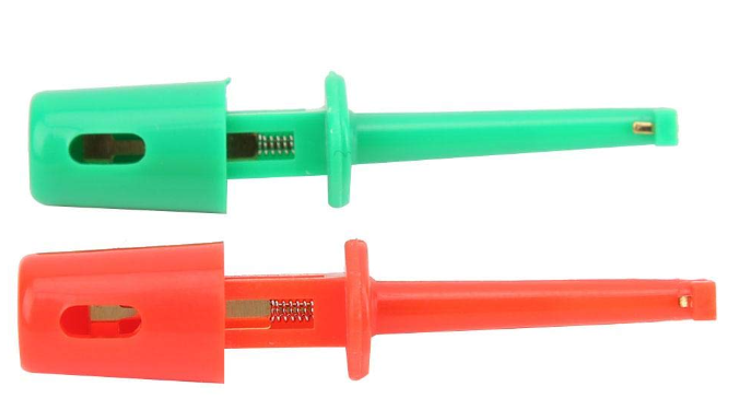 Mini gancho minigancho sujetador de prueba individual, brighttea mini msd sonda de prueba para pruebas electrónicas, grabador IC, Clip de cocodrilo redondo de gran tamaño,