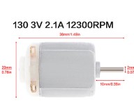 Motor eléctrico 130 1.5 a 6VCD de cepillo de carbono de alta velocidad para secador de pelo, minimotor de ventilador de juguete