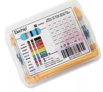 Kit Resistencias 600 Piezas 1% 1/4w 30 valores (10 a 1Mohm)