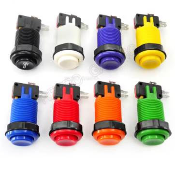 Push boton pulsador de colores estilo americano Arcade Happ, 28mm para máquina de juego recreativo Neo Geo