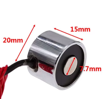 Electroimán P20/15 cilindro imán eléctrico DC 12V 2  succión 3KG fuerte electroimán solenoide