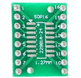 Placa PCB SMD adaptador de giro a DIP placa SOP16 SSOP16 TSSOP16 0.65MM/1.27MM