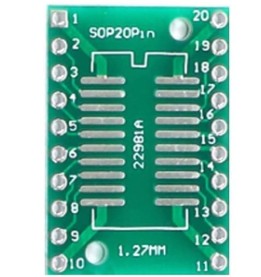 Placa PCB SMD adaptador de giro a DIP placa SOP20 SSOP20 TSSOP20 1.27MM/0.65MM