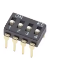 Dip switch Interruptor de palanca DIP de 4 pines, Ibuw interruptor deslizante, de  2.54mm