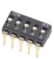 Dip switch Interruptor de palanca DIP de 5 pines, Ibuw interruptor deslizante, de  2.54mm