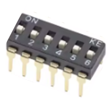 Dip switch Interruptor de palanca DIP de 6 pines, Ibuw interruptor deslizante, de  2.54mm