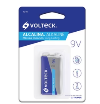 BATERIA pila Alcalina 9V Volteck
