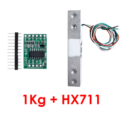 KIT sensor de peso 1kg con modulo HX711 Galga Extensiometrica sensor de presión (CONVERTIDOR ANALOGICO A DIGITAL)