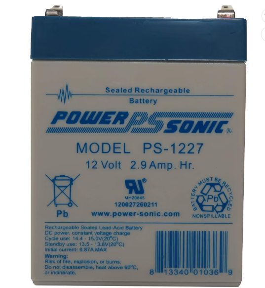 Bateria pila sellada recargable POWER SONIC PS-1227 12V 2.9A 79 x 56 x 99 mm