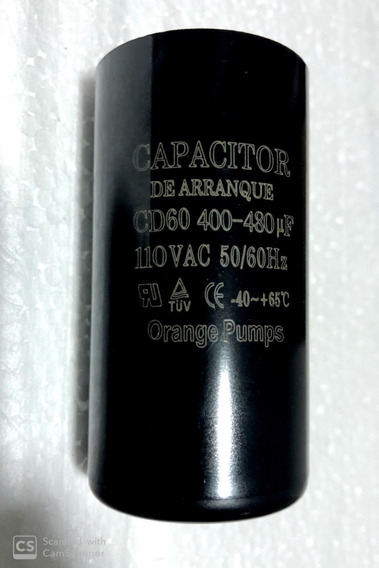 Capacitor Arranque De Motor 400-480uF 110VCA