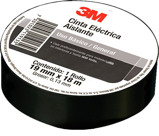 Cinta Aislante Eléctrica 19mmx18m Marca 3M