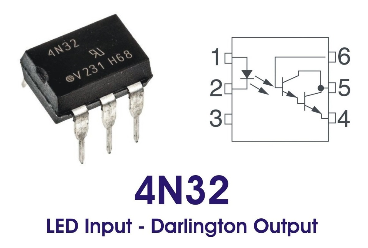 4N32 Optoacoplador 1 Canal Darlington