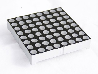 Display 8x8 Ánodo Común Leds rojos 3mm, medida 32 x 32 mm