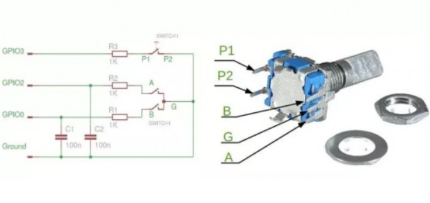 EC11 Potenciometro Encoder Rotativo Con Interruptor Push