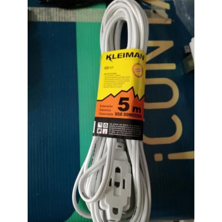 Extensión Eléctrica 5m De 3 Contactos
