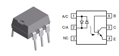 H11AA1 Optoacoplador Con Salida a Fototransistor