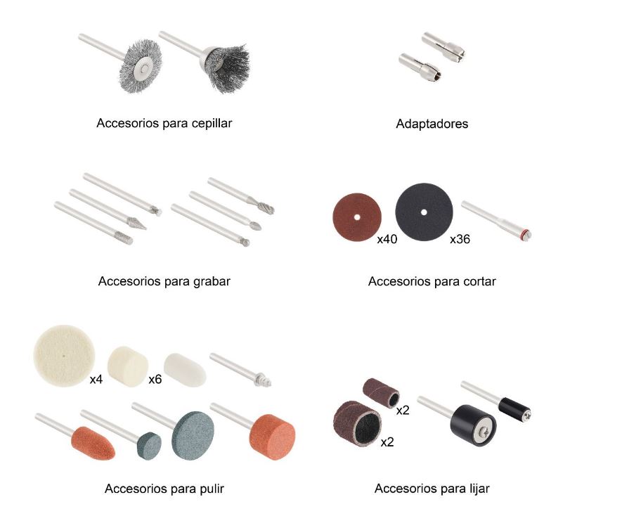 Kit De 109 Accesorios Para Mini Taladro