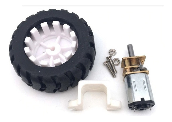 Kit Micro Motorreductor pololu 150:1 Llanta y Sujetador